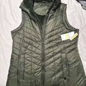 Michael Kors Women's Olive Puffer Vest-nwt